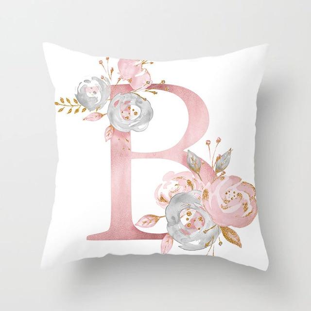 Floral Letter Pillow Cover - Area Collections