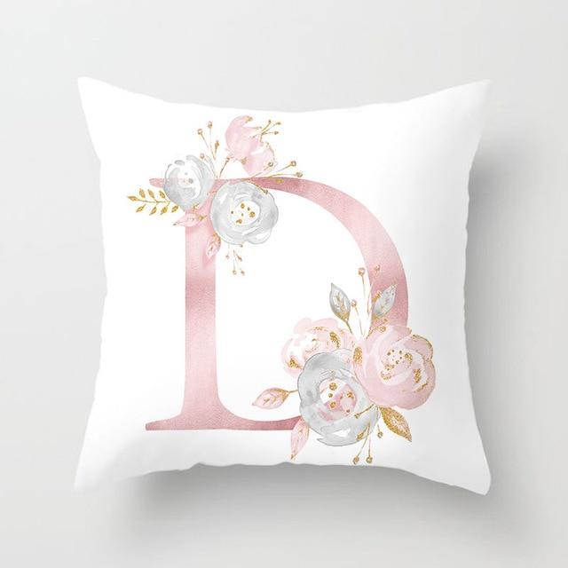 Floral Letter Pillow Cover - Area Collections