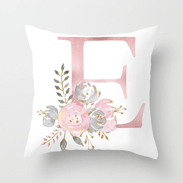 Floral Letter Pillow Cover - Area Collections