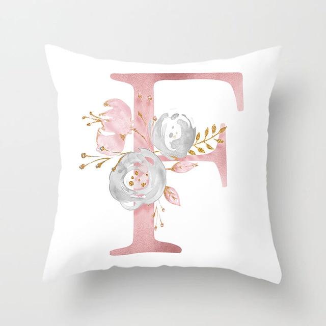 Floral Letter Pillow Cover - Area Collections