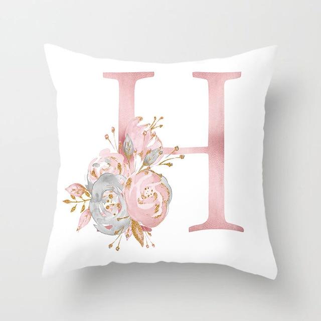 Floral Letter Pillow Cover - Area Collections