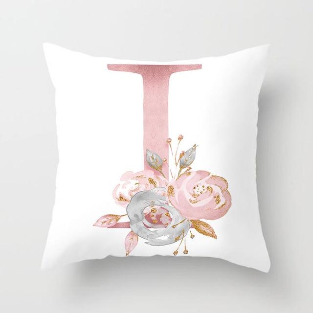 Floral Letter Pillow Cover - Area Collections