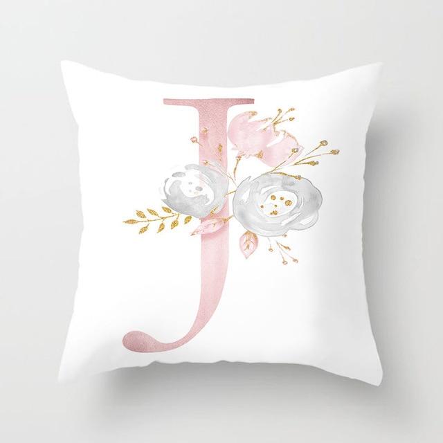 Floral Letter Pillow Cover - Area Collections