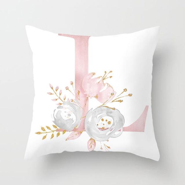 Floral Letter Pillow Cover - Area Collections