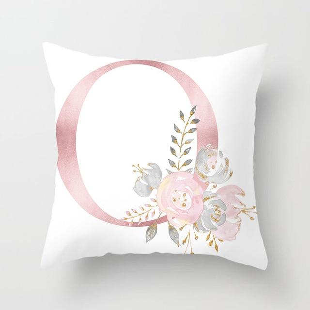 Floral Letter Pillow Cover - Area Collections