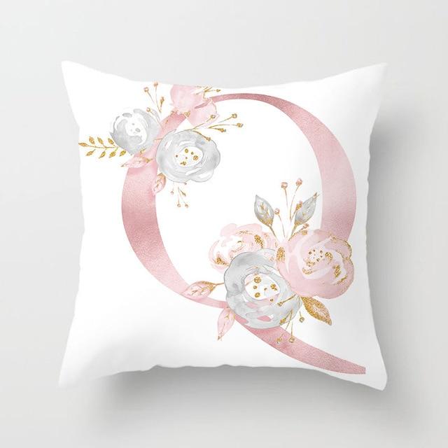 Floral Letter Pillow Cover - Area Collections