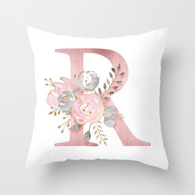 Floral Letter Pillow Cover - Area Collections