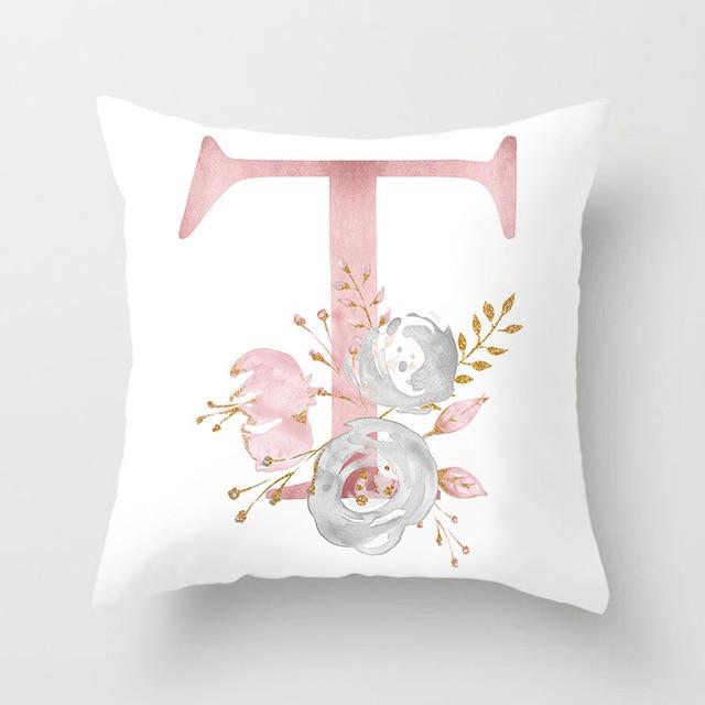 Floral Letter Pillow Cover - Area Collections