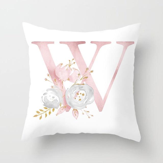 Floral Letter Pillow Cover - Area Collections