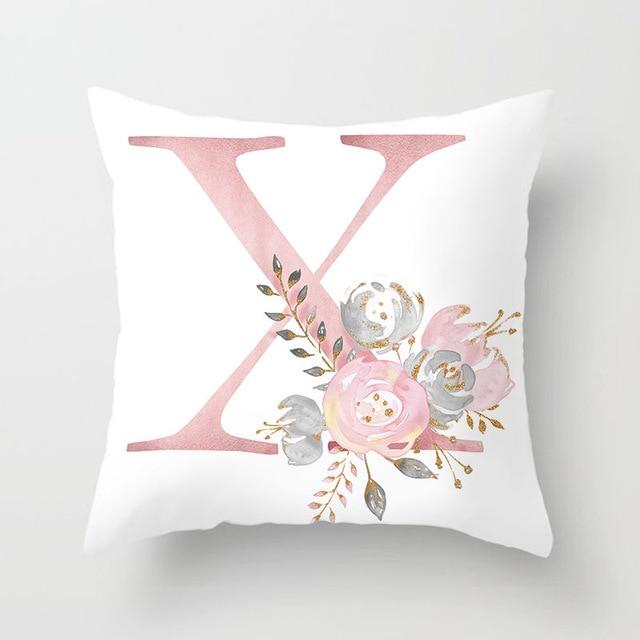 Floral Letter Pillow Cover - Area Collections