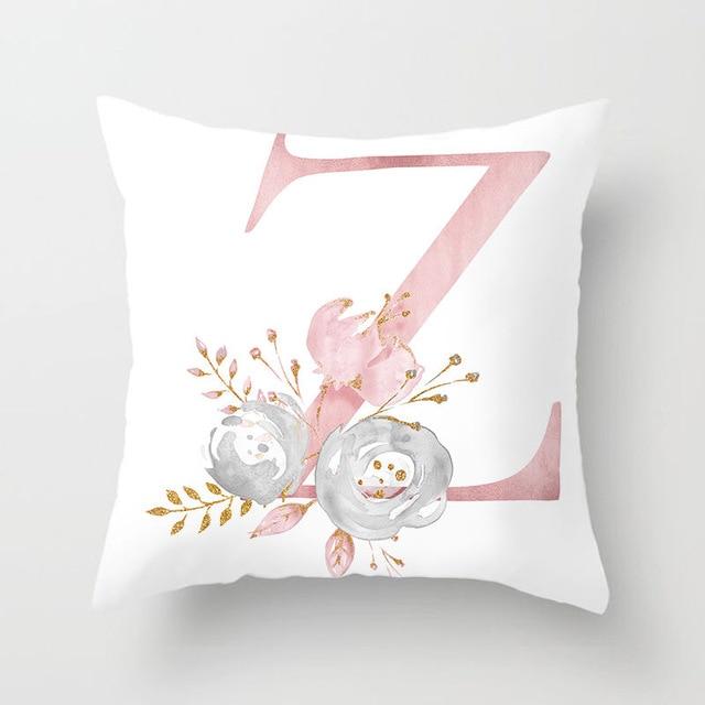 Floral Letter Pillow Cover - Area Collections