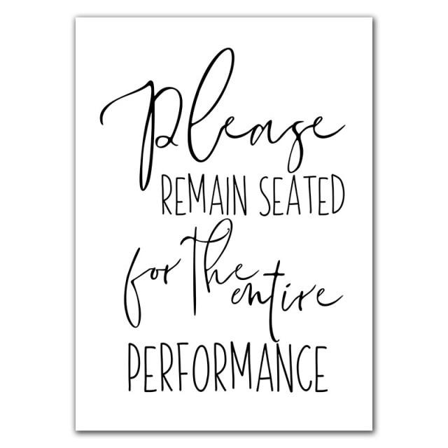 Funny Bathroom Quotes Canvas Print - Area Collections
