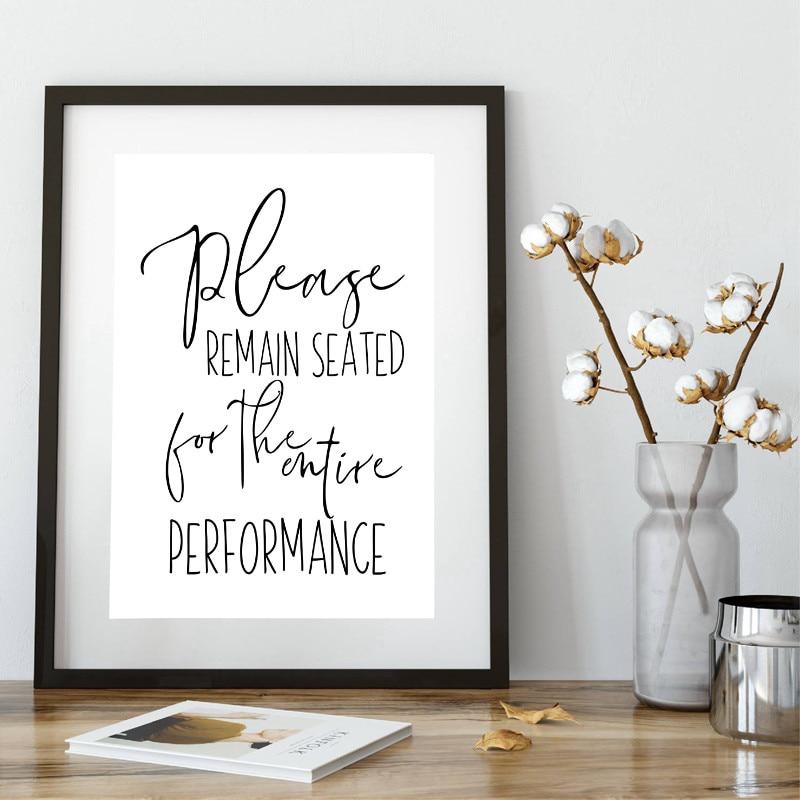 Funny Bathroom Quotes Canvas Print - Area Collections