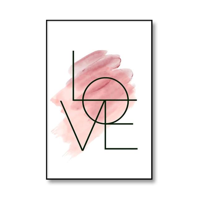 Happy Love in Pink Wall Art - Area Collections