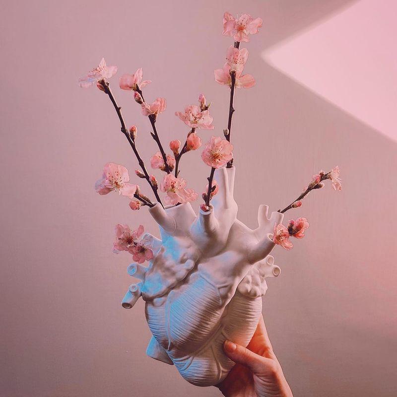 "In My Heart" Anatomical Flower Vase - Area Collections