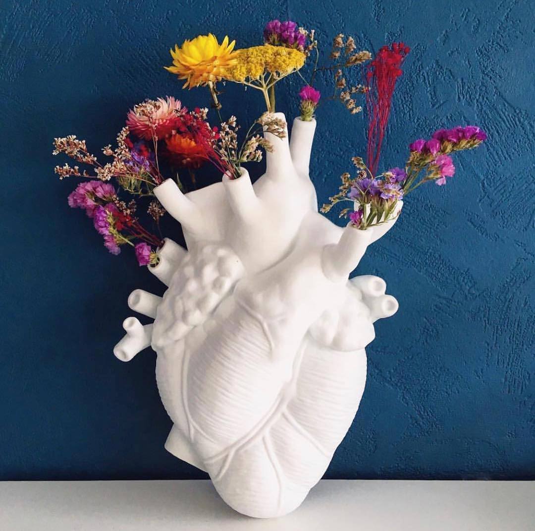 "In My Heart" Anatomical Flower Vase - Area Collections