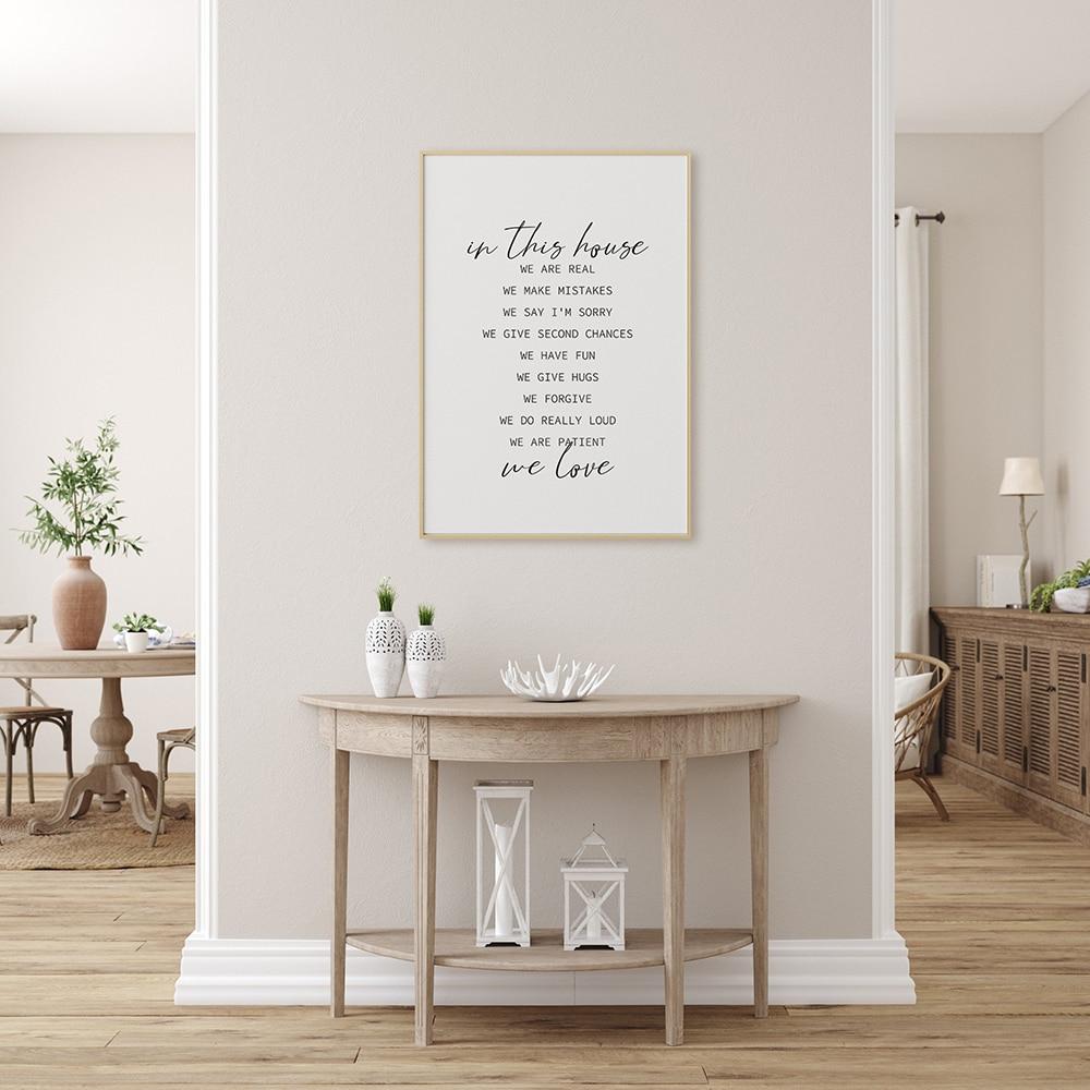 In This House We Love Canvas Print - Area Collections