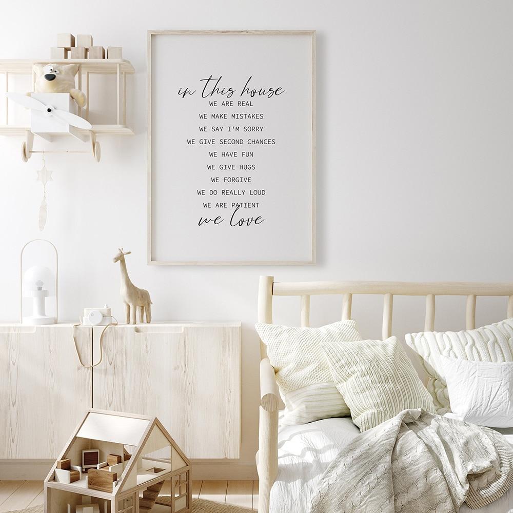 In This House We Love Canvas Print - Area Collections
