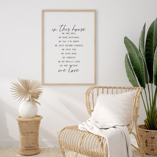 In This House We Love Canvas Print - Area Collections