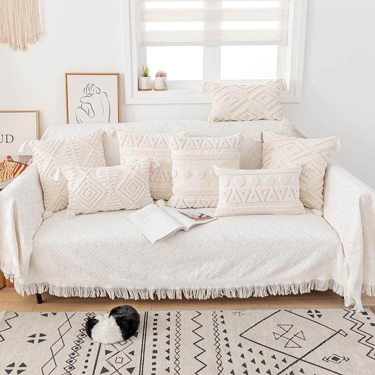 Ivory Loop Tufted Pillows - Area Collections