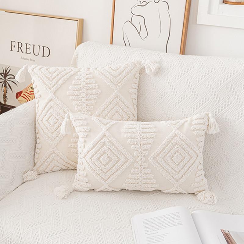 Ivory Loop Tufted Pillows - Area Collections