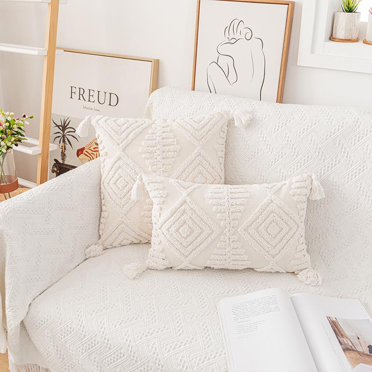 Ivory Loop Tufted Pillows - Area Collections