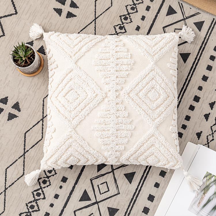 Ivory Loop Tufted Pillows - Area Collections