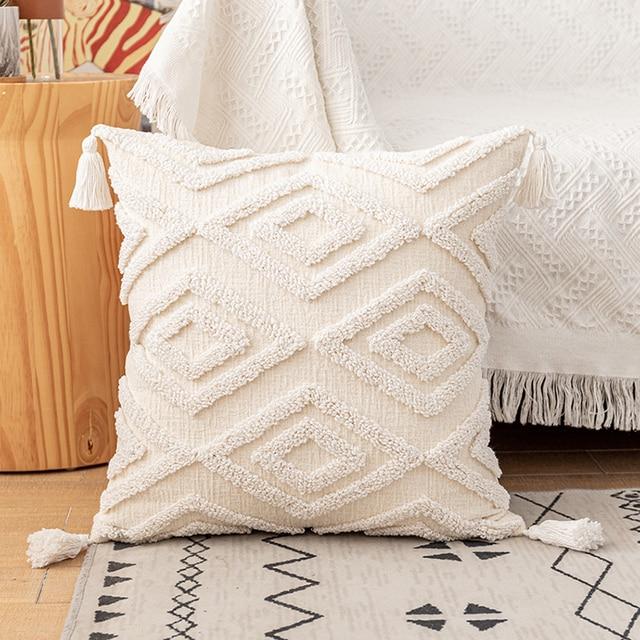 Ivory Loop Tufted Pillows - Area Collections