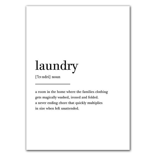 Laundry Symbols Guide Wall Decor - Area Collections