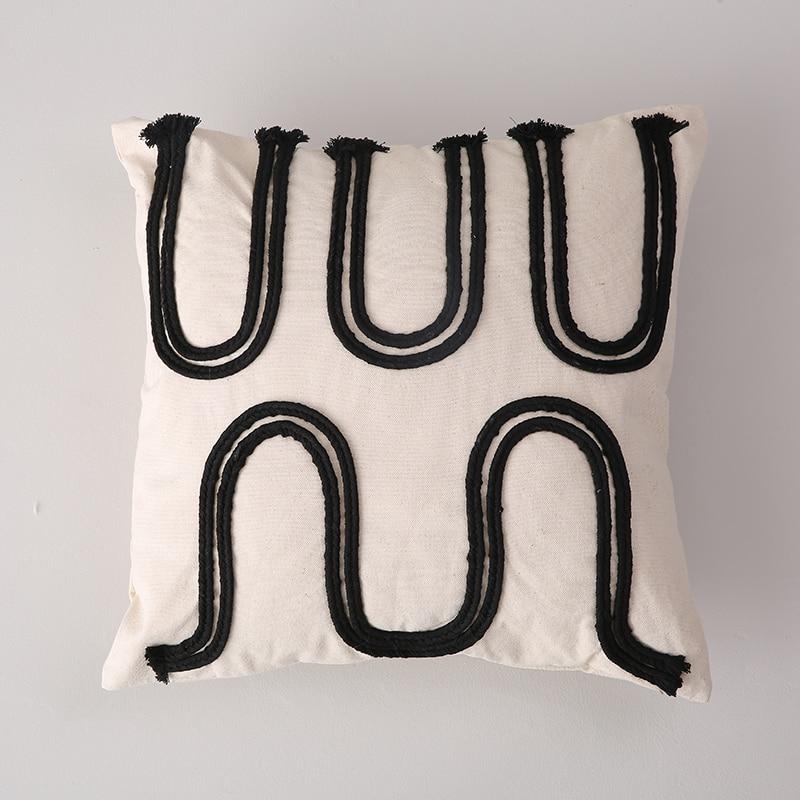 Raye Black Stripe Pillow - Area Collections