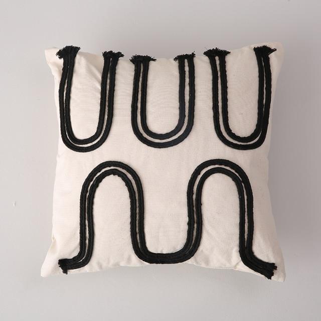 Raye Black Stripe Pillow - Area Collections