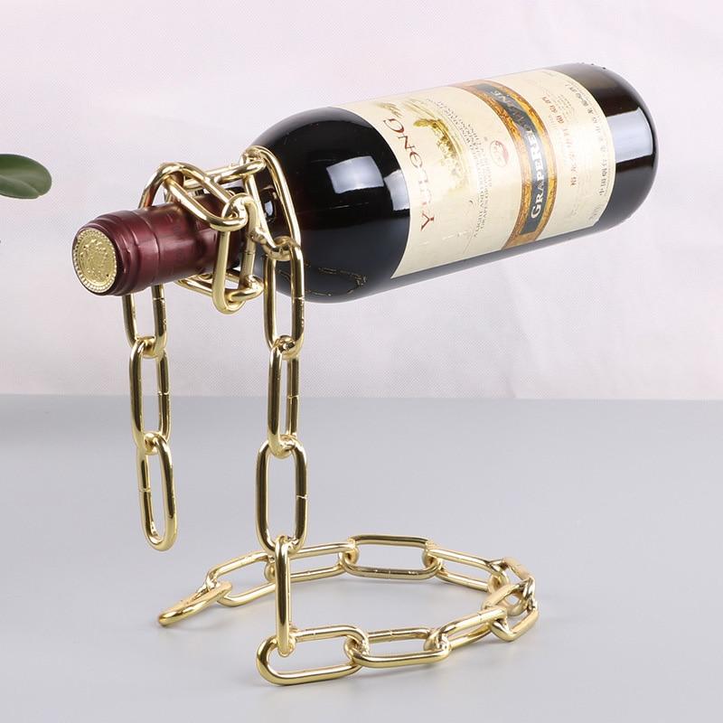 Retro "Chain-Up" Wine Holder - Area Collections