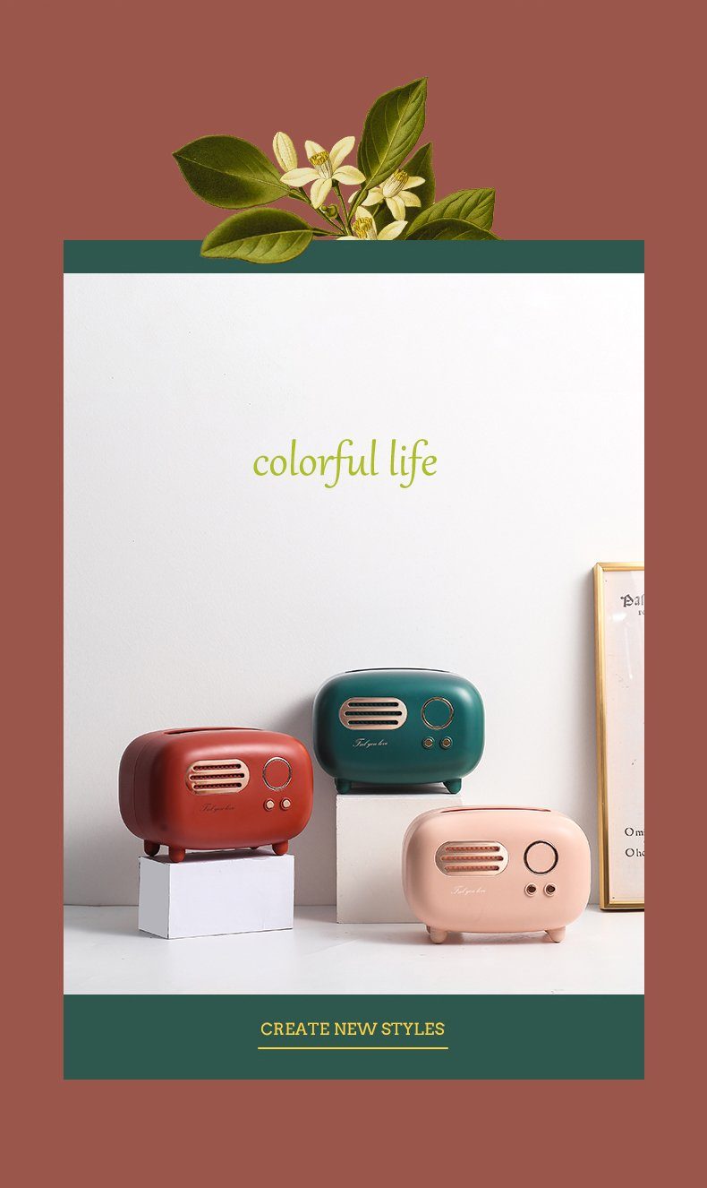 Retro Radio-shaped Tissue Box - Area Collections