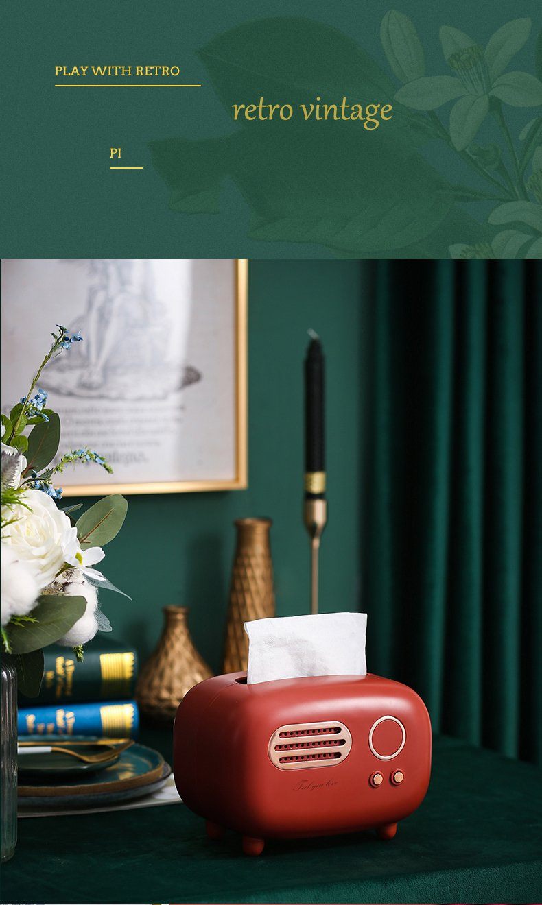 Retro Radio-shaped Tissue Box - Area Collections