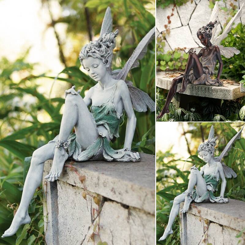 Tudor And Turek Sitting Fairy Statue - Area Collections