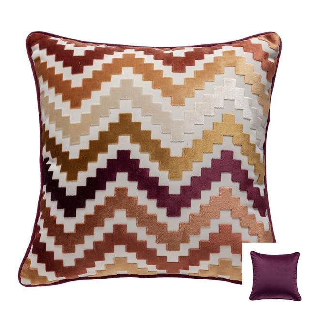Zigzag Velvet Pillow - Area Collections