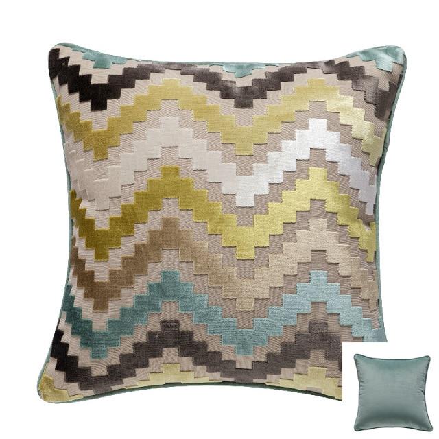 Zigzag Velvet Pillow - Area Collections