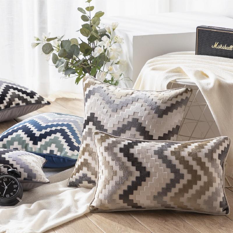 Zigzag Velvet Pillow - Area Collections