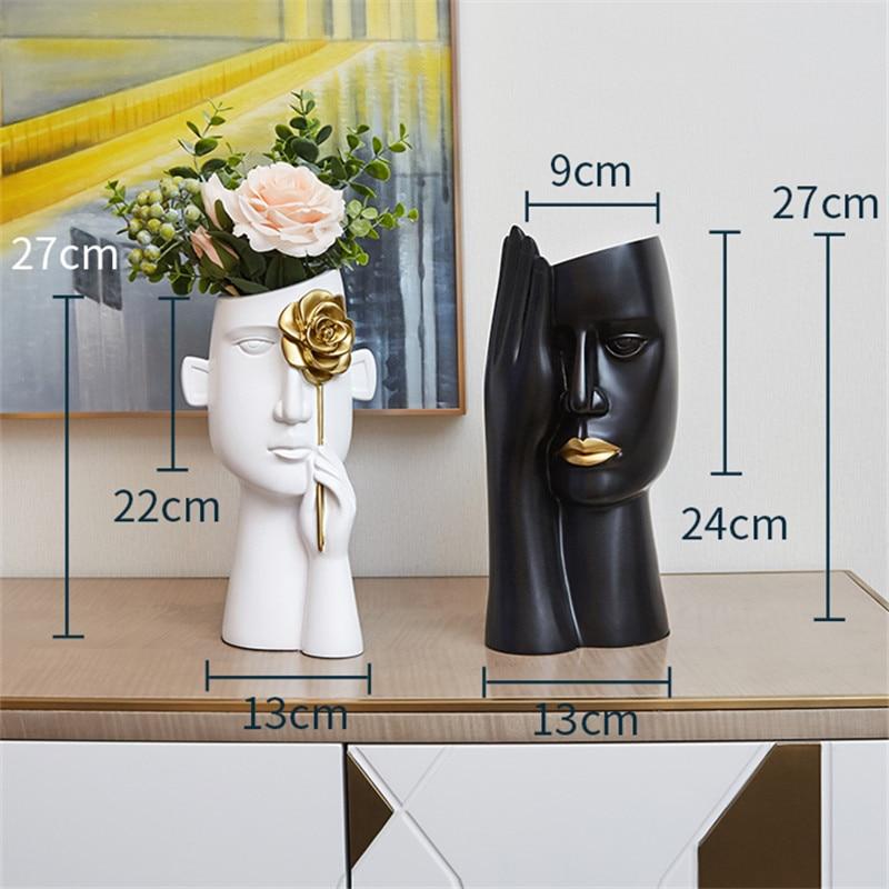 Abstract Covered Face Vase - Area Collections