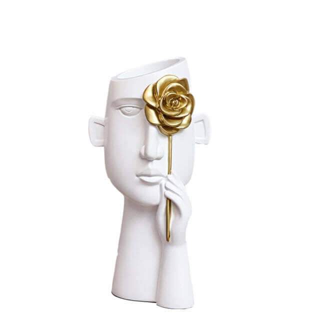 Abstract Covered Face Vase - Area Collections