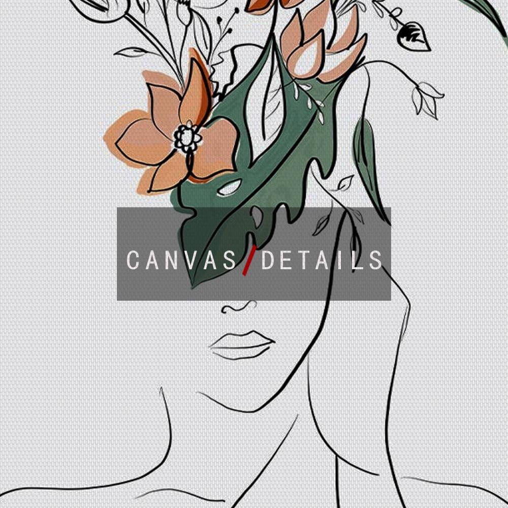Abstract Line Floral Lady Wall Art - Area Collections