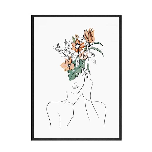 Abstract Line Floral Lady Wall Art - Area Collections