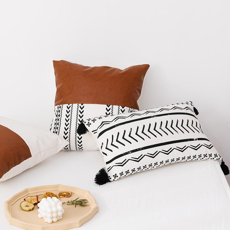 Area Brown Leather Cushion Cover - Area Collections