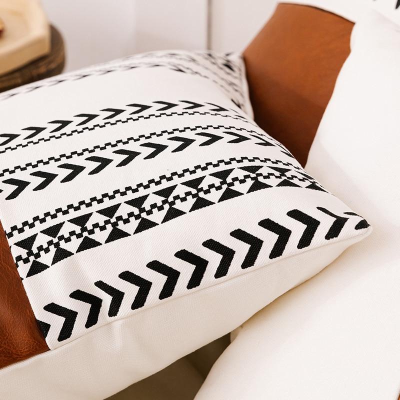 Area Brown Leather Cushion Cover - Area Collections