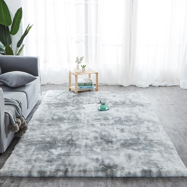 Area Colorful Shaggy Rug - Silver Clouds - Area Collections
