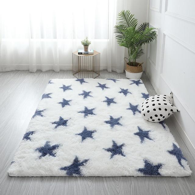 Area Colorful Shaggy Rug - Stars - Area Collections