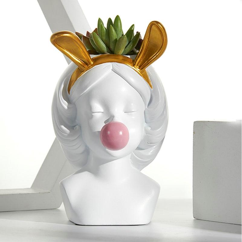 Area Cute Bubblegum Girl Vase - Area Collections