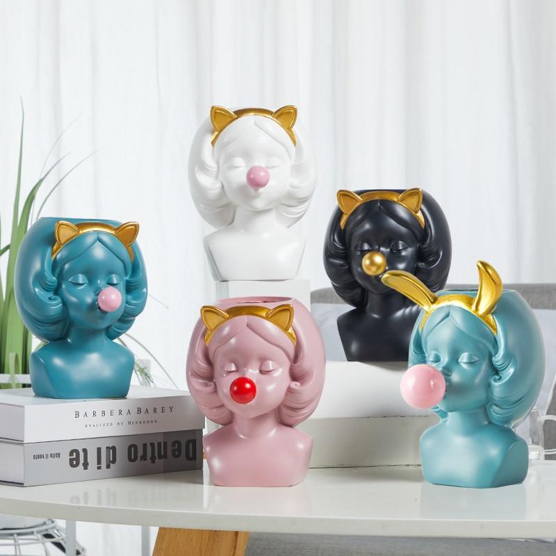 Area Cute Bubblegum Girl Vase - Area Collections