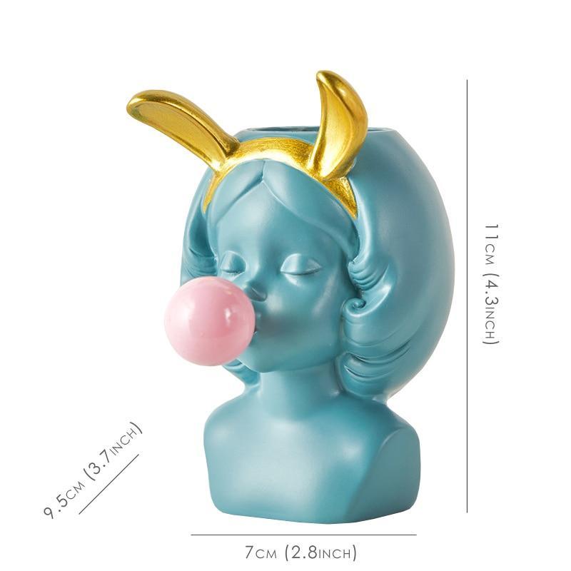 Area Cute Bubblegum Girl Vase - Area Collections