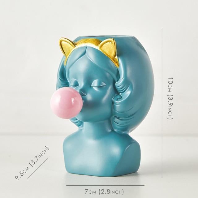 Area Cute Bubblegum Girl Vase - Area Collections